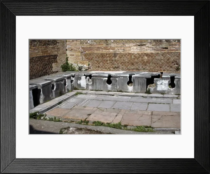 Framed Print : Ostia Antica. Latrine Framed Print : Ostia Antica. Latrine