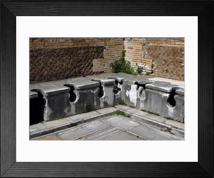 Framed Print : Ostia Antica. Latrine Framed Print : Ostia Antica. Latrine