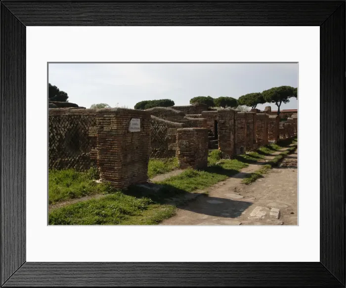 Framed Print : Ostia Antica. Via Horrea Epagathiana Framed Print : Ostia Antica. Via Horrea Epagathiana