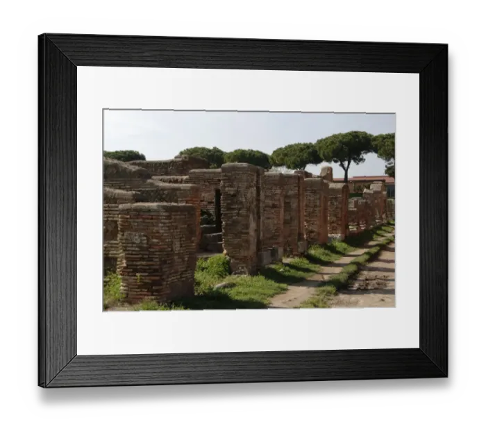 Framed Print : Ostia Antica. Via Horrea Epagathiana Framed Print : Ostia Antica. Via Horrea Epagathiana