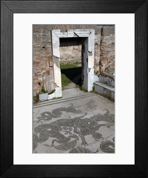 Framed Print : Ostia Antica. Mosaic of Baths of Buticosus Framed Print : Ostia Antica. Mosaic of Baths of Buticosus