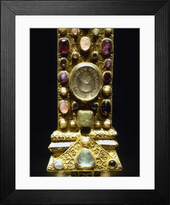 Framed Print : Cross of Lothair II. Aachen Cathedral Treasury. Germany Framed Print : Cross of Lothair II. Aachen Cathedral Treasury. Germany