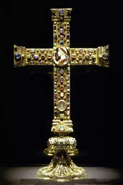 Cross of Lothair II. Aachen Cathedral Treasury. Germany