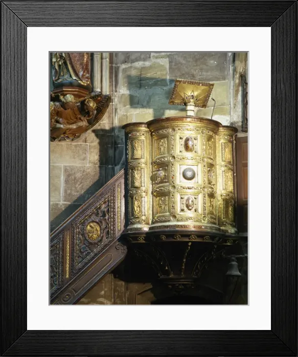 Framed Print : Germany. Aachen Cathedral. Palatine Chapel. Golden Pulpit Framed Print : Germany. Aachen Cathedral. Palatine Chapel. Golden Pulpit