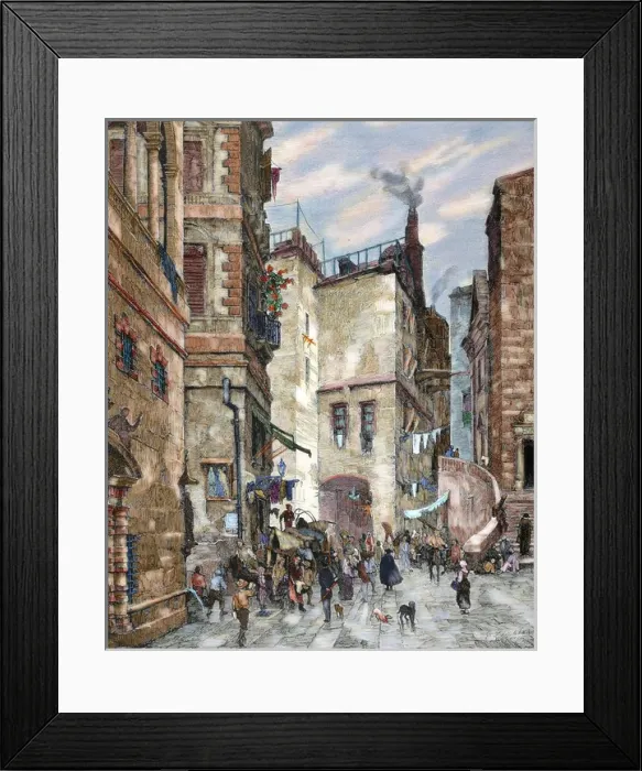 Framed Print : Italy. Genoa. Saint Lucas street Framed Print : Italy. Genoa. Saint Lucas street