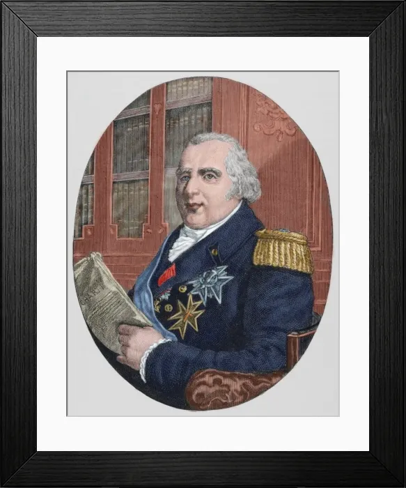 Framed Print : Louis XVIII (1755-1824). King of France from 1814-15 and 181 Framed Print : Louis XVIII (1755-1824). King of France from 1814-15 and 181