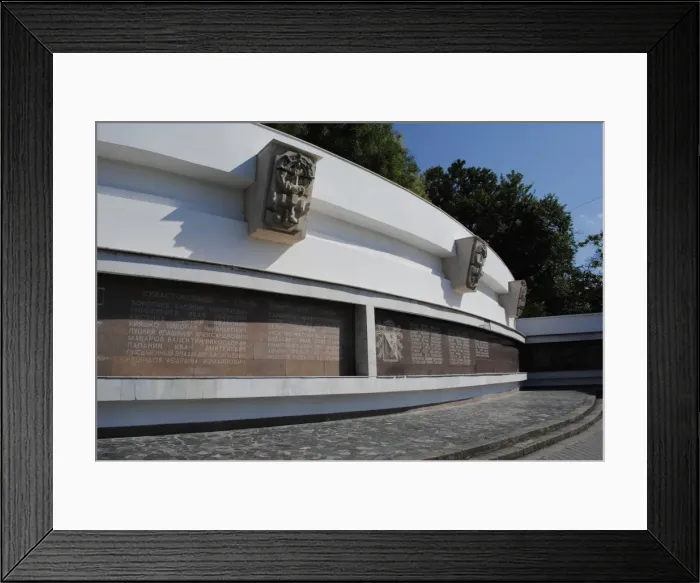 Framed Print : Ukraine. Sevastopol. Memorial to commemorate the Siege of Se Framed Print : Ukraine. Sevastopol. Memorial to commemorate the Siege of Se
