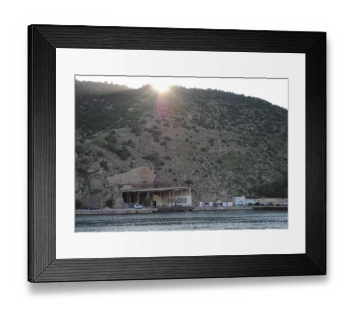 Framed Print : Ukraine. Balaklava. Entry into the mountains of an ancient u Framed Print : Ukraine. Balaklava. Entry into the mountains of an ancient u
