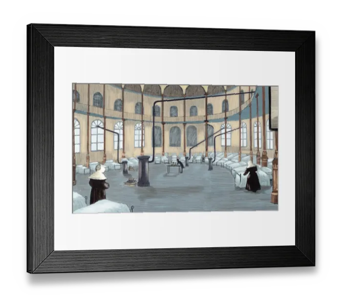 Framed Print : Spain. Madrid. Provisional hospital. 1890 Framed Print : Spain. Madrid. Provisional hospital. 1890