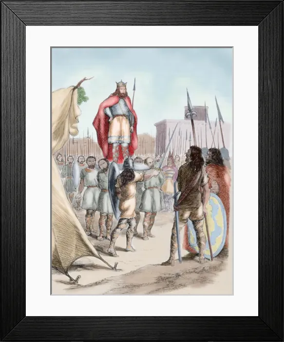 Framed Print : Wamba (died 687). Visigothic king from 672 to 680 Framed Print : Wamba (died 687). Visigothic king from 672 to 680