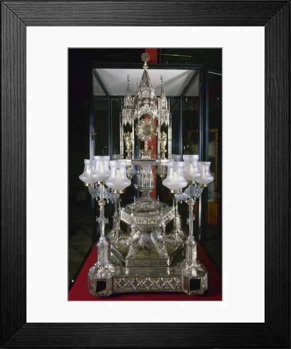 Framed Print : Ostensory silver, 1867. From Lleida Cathedral. The capitular Framed Print : Ostensory silver, 1867. From Lleida Cathedral. The capitular