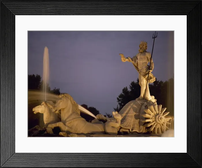Framed Print : Spain. Madrid. The Neptune Fountain Framed Print : Spain. Madrid. The Neptune Fountain