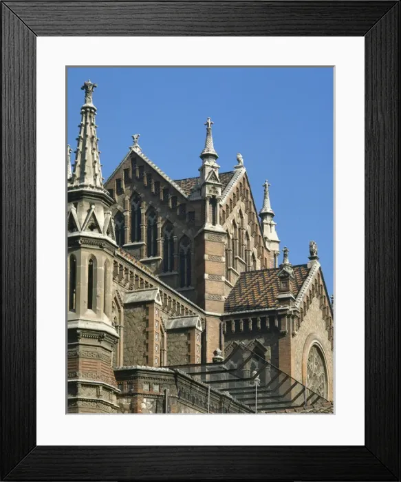 Framed Print : Spain. Barcelona. Church of the Salesas designed by Joan Mar Framed Print : Spain. Barcelona. Church of the Salesas designed by Joan Mar