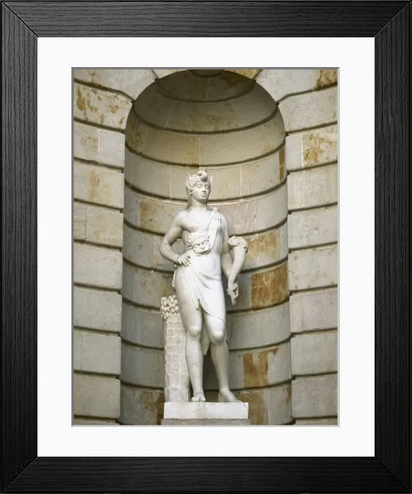 Framed Print : Spain. Barcelona. Statue of the Llotja representing Africa w Framed Print : Spain. Barcelona. Statue of the Llotja representing Africa w