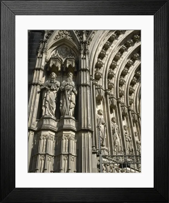 Framed Print : Spain. Barcelona. Cathedral. Facade. Archivolt. Neogothic st Framed Print : Spain. Barcelona. Cathedral. Facade. Archivolt. Neogothic st