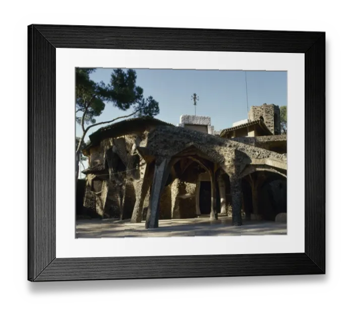 Framed Print : Spain. Catalonia. Santa Coloma del Cervello. The Crypt of th Framed Print : Spain. Catalonia. Santa Coloma del Cervello. The Crypt of th