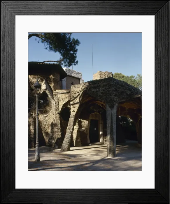 Framed Print : Spain. Catalonia. Santa Coloma del Cervello. The Crypt of th Framed Print : Spain. Catalonia. Santa Coloma del Cervello. The Crypt of th
