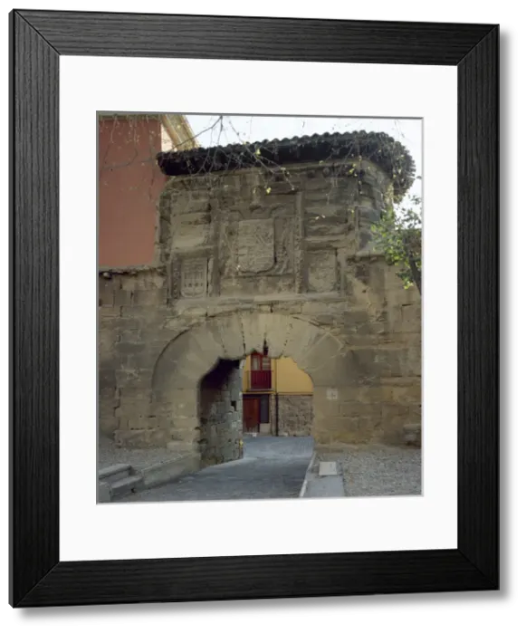 Framed Print : Spain. La Rioja. Logrono. Revell?=?n door Framed Print : Spain. La Rioja. Logrono. Revell?=?n door