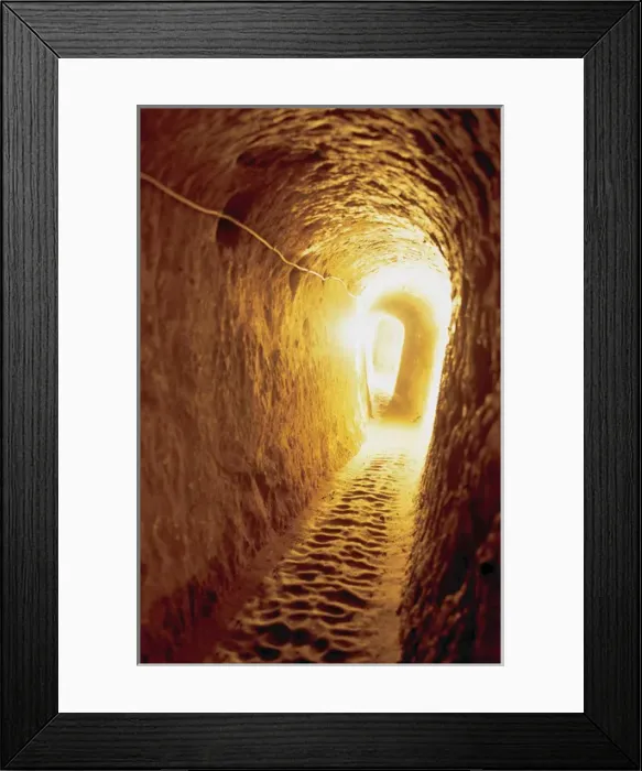Framed Print : Turkey. Kaymakli Underground City. Tunnel. Cappadocia Regio Framed Print : Turkey. Kaymakli Underground City. Tunnel. Cappadocia Regio