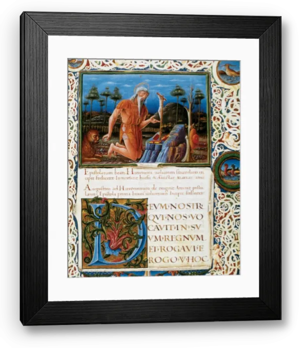 Framed Print : St. Jerome Penitent. Miniature Framed Print : St. Jerome Penitent. Miniature