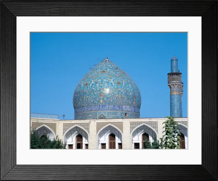 Framed Print : Madrasah-i Madar-i Shahh. dome and minarets. Isfahan. Iran Framed Print : Madrasah-i Madar-i Shahh. dome and minarets. Isfahan. Iran