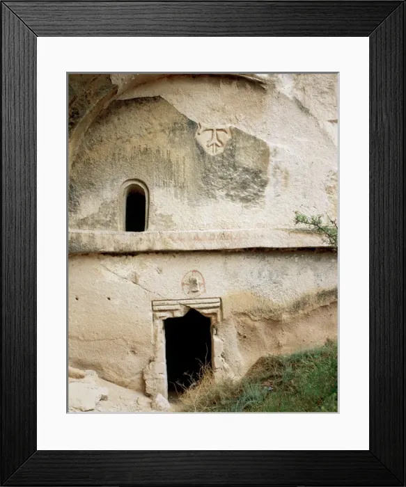 Framed Print : Turkey. Acik Saray. Church carved into the rock. Detail Framed Print : Turkey. Acik Saray. Church carved into the rock. Detail