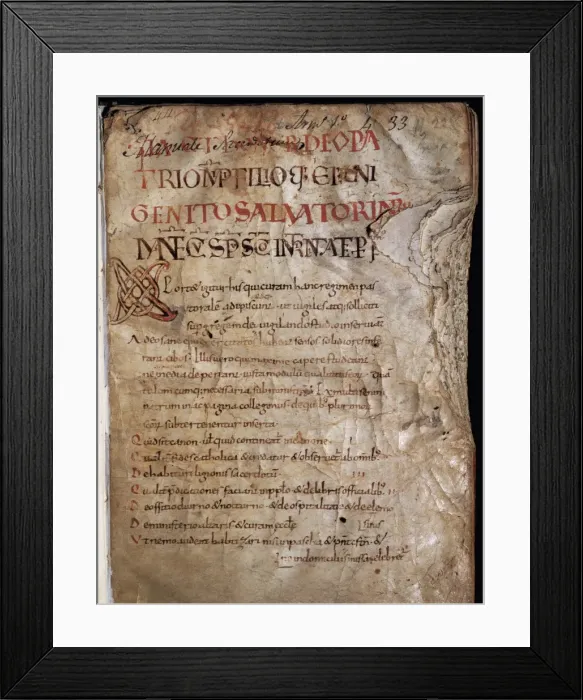 Framed Print : Miscellaneous Codex. 11th century. Detail Framed Print : Miscellaneous Codex. 11th century. Detail