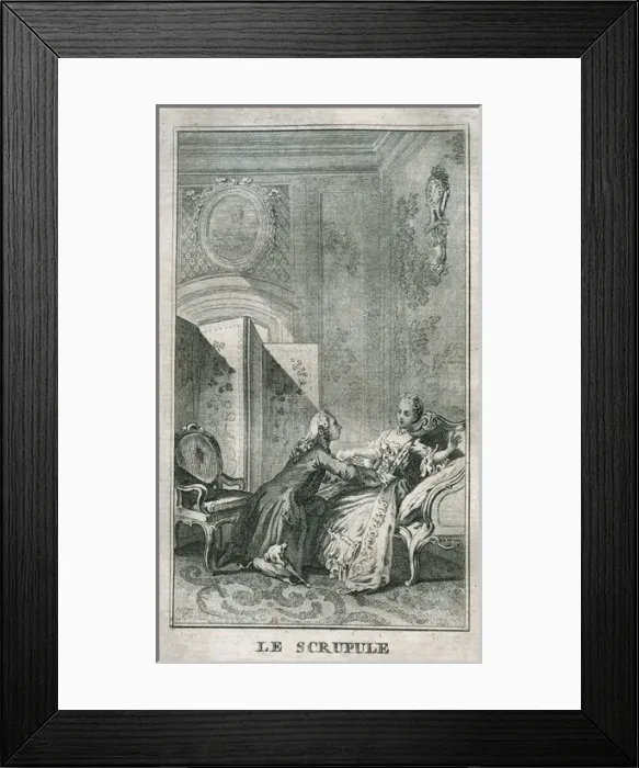 Framed Print : The Scruple. Moral Tales by Jean Francois Marmontel (1723-17 Framed Print : The Scruple. Moral Tales by Jean Francois Marmontel (1723-17