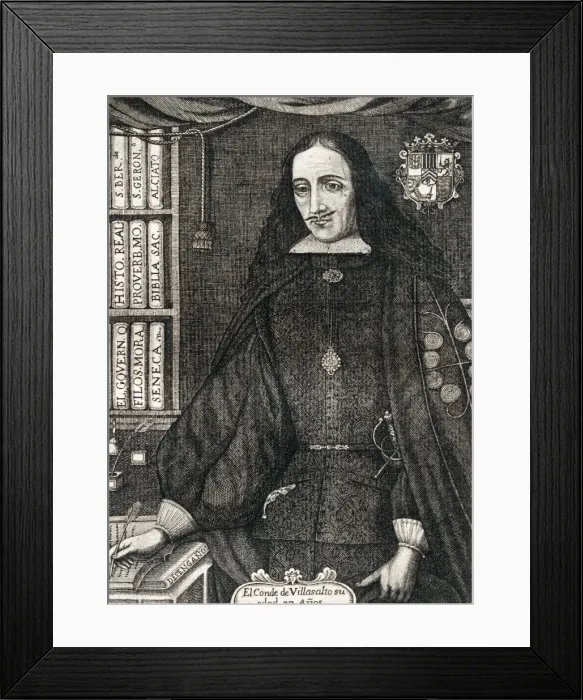 Framed Print : Jose Zatrilla y Vico (1648-1720). Engraving Framed Print : Jose Zatrilla y Vico (1648-1720). Engraving