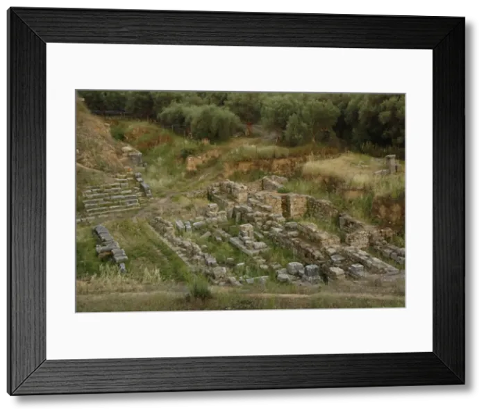 Framed Print : Greece. Sparta. Roman Theater. 30-20 BC. Ruins Framed Print : Greece. Sparta. Roman Theater. 30-20 BC. Ruins