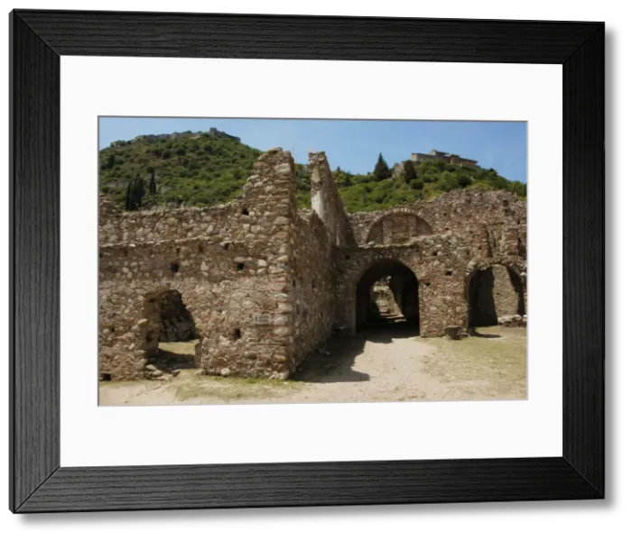 Framed Print : Greece. Mystras. Fortified town. Byzantine. Remains. Pelopon Framed Print : Greece. Mystras. Fortified town. Byzantine. Remains. Pelopon