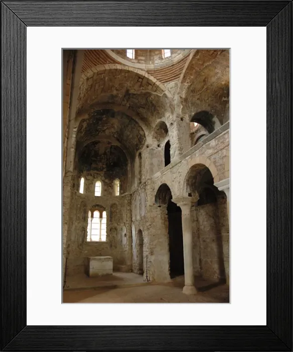 Framed Print : Greece. Mystras. Church of the Panayia Hodegetria, also know Framed Print : Greece. Mystras. Church of the Panayia Hodegetria, also know