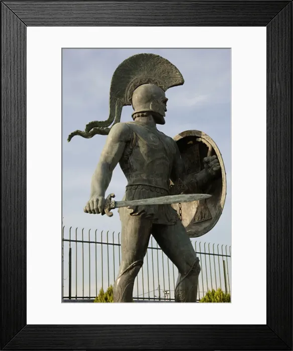 Framed Print : Leonidas I (died 480 BC). King of Sparta. Monument in Spart Framed Print : Leonidas I (died 480 BC). King of Sparta. Monument in Spart