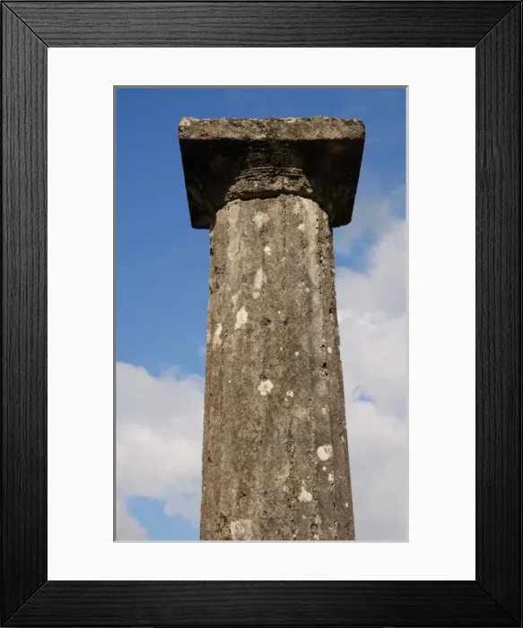 Framed Print : Greek Art. Sanctuary of Olympia. Doric column at the Palaest Framed Print : Greek Art. Sanctuary of Olympia. Doric column at the Palaest