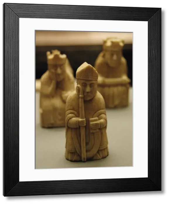 Framed Print : The Lewis Chessmen. Detail Framed Print : The Lewis Chessmen. Detail