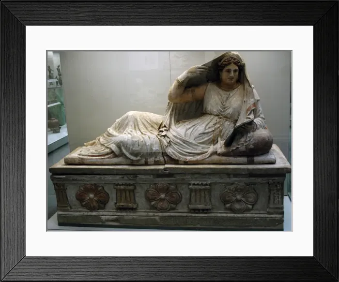 Framed Print : Etruscan sarcophagus of Seianti Hanunia Tlesnasa. 150-140 BC Framed Print : Etruscan sarcophagus of Seianti Hanunia Tlesnasa. 150-140 BC