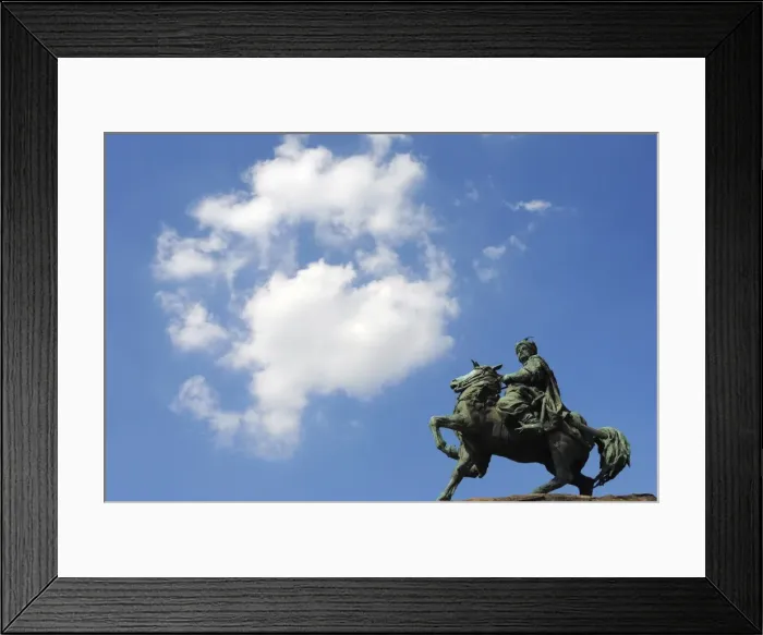 Framed Print : Bohdan Khmelnytsky (1595-1657). Cossacks leader. Monument b Framed Print : Bohdan Khmelnytsky (1595-1657). Cossacks leader. Monument b