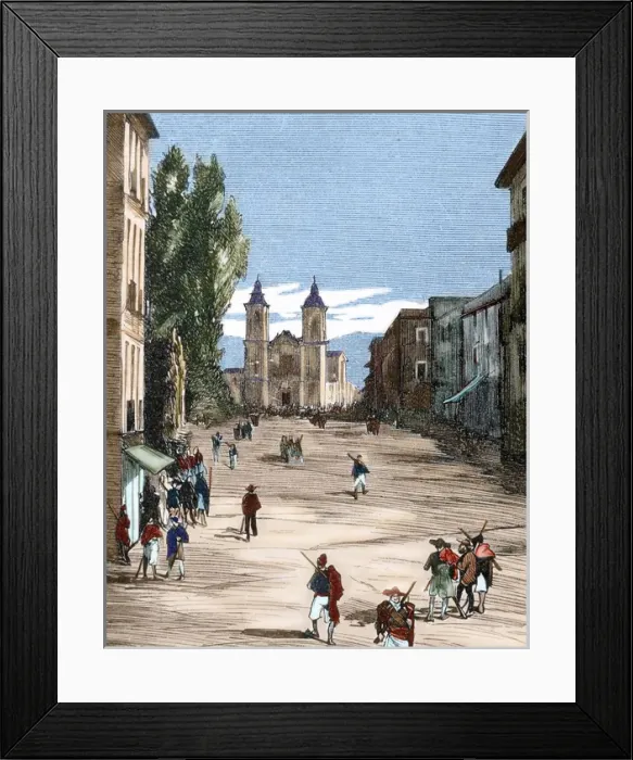 Framed Print : Spain. Cantonal Revolution. Murcia. The insurgents in the di Framed Print : Spain. Cantonal Revolution. Murcia. The insurgents in the di