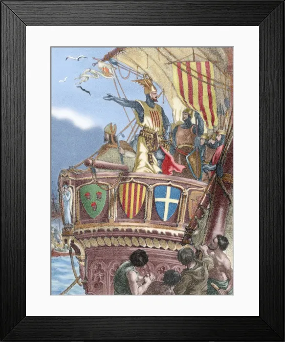 Framed Print : James I The Conqueror (1208-1276). Expedition to Majorca Framed Print : James I The Conqueror (1208-1276). Expedition to Majorca
