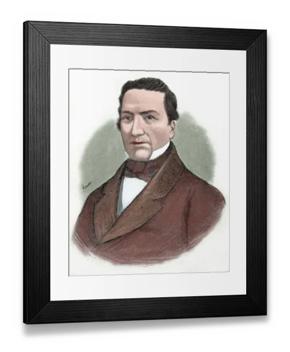 Framed Print : Andres de Santa Cruz (1792-1865). Marshal and Bolivian polit Framed Print : Andres de Santa Cruz (1792-1865). Marshal and Bolivian polit