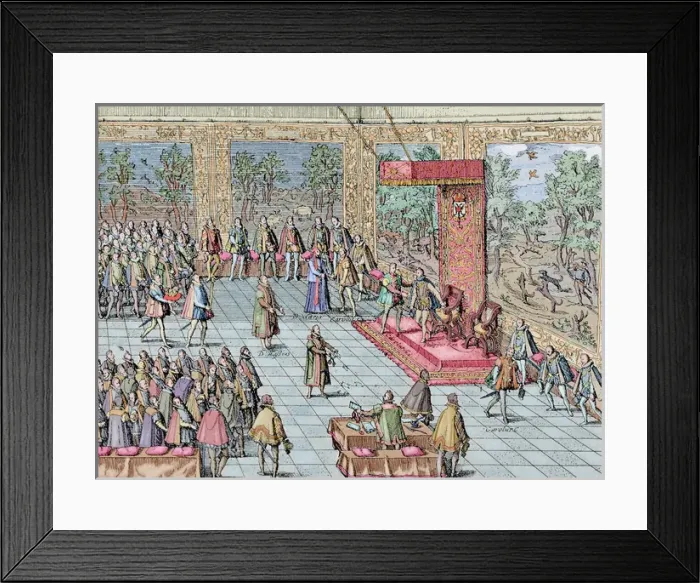 Framed Print : Charles I of Spain and V of Germany (1500-1558). Abdication Framed Print : Charles I of Spain and V of Germany (1500-1558). Abdication