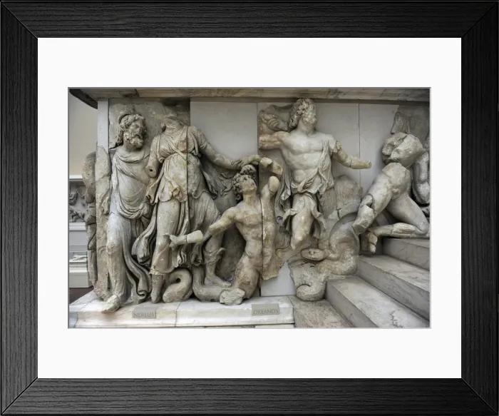 Framed Print : Pergamon Altar. Detail Framed Print : Pergamon Altar. Detail