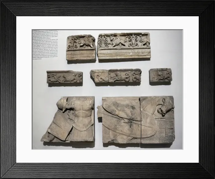 Framed Print : Reliefs of Sanctuary of Athena. Pergamon Framed Print : Reliefs of Sanctuary of Athena. Pergamon