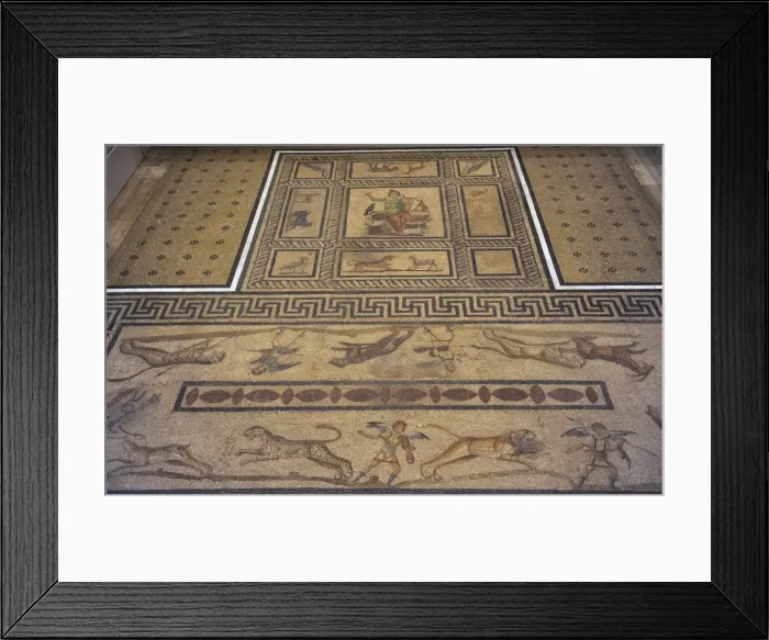 Framed Print : Mosaic of Orpheus. Miletus. Pergamon Museum. Berlin. Germany Framed Print : Mosaic of Orpheus. Miletus. Pergamon Museum. Berlin. Germany