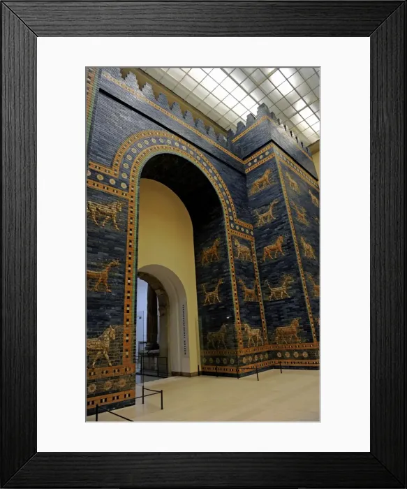 Framed Print : Mesopotamian art. Neo-Babylonian. Ishtar Gate. Pergamon Mus Framed Print : Mesopotamian art. Neo-Babylonian. Ishtar Gate. Pergamon Mus