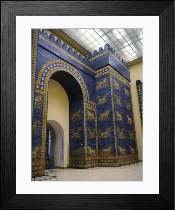 Framed Print : Mesopotamian art. Neo-Babylonian. Ishtar Gate. Pergamon Mus Framed Print : Mesopotamian art. Neo-Babylonian. Ishtar Gate. Pergamon Mus