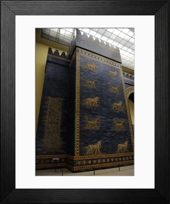 Framed Print : Mesopotamian art. Neo-Babylonian. Ishtar Gate. Pergamon Mus Framed Print : Mesopotamian art. Neo-Babylonian. Ishtar Gate. Pergamon Mus