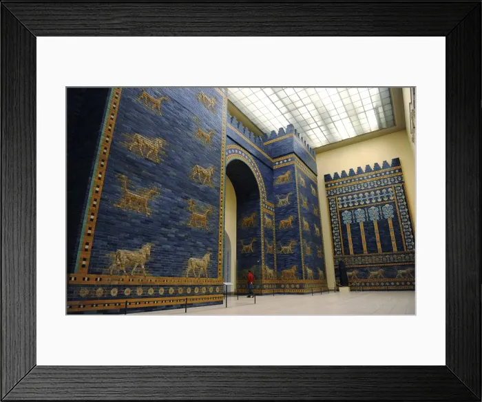 Framed Print : Mesopotamian art. Neo-Babylonian. Ishtar Gate. Pergamon Mus Framed Print : Mesopotamian art. Neo-Babylonian. Ishtar Gate. Pergamon Mus