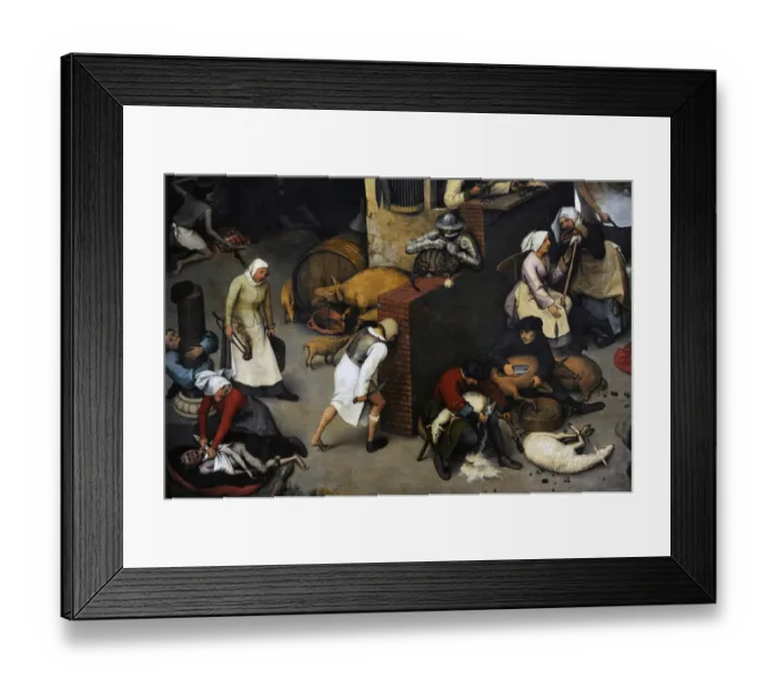 Framed Print : Jan Brueghel the Elder (1568-1625). Netherlandish Proverbs Framed Print : Jan Brueghel the Elder (1568-1625). Netherlandish Proverbs