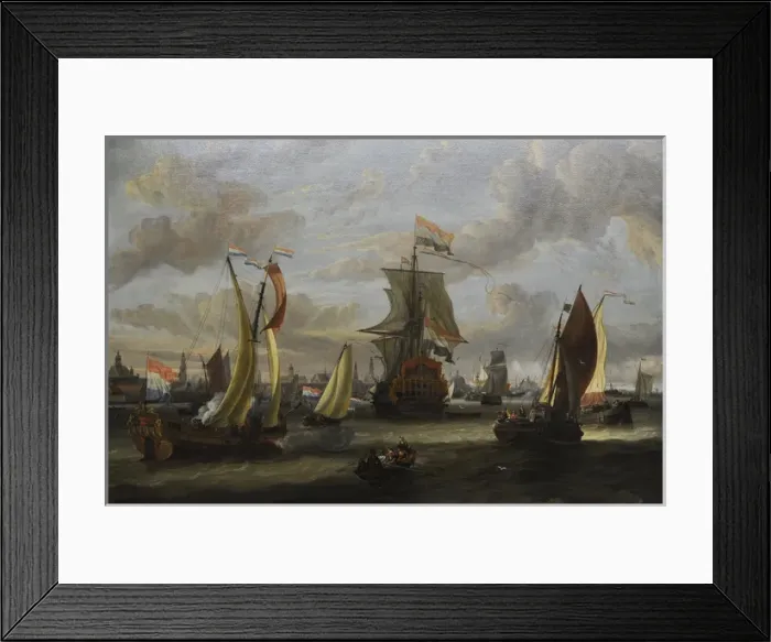 Framed Print : Abraham Storck (or Sturckenburch) (1644-1708). View of Amste Framed Print : Abraham Storck (or Sturckenburch) (1644-1708). View of Amste